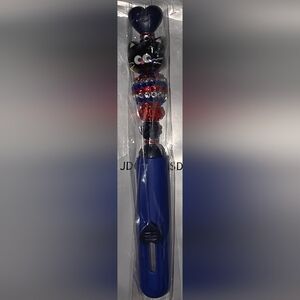 Hand Beaded Black And Blue Decorative Utility Knife